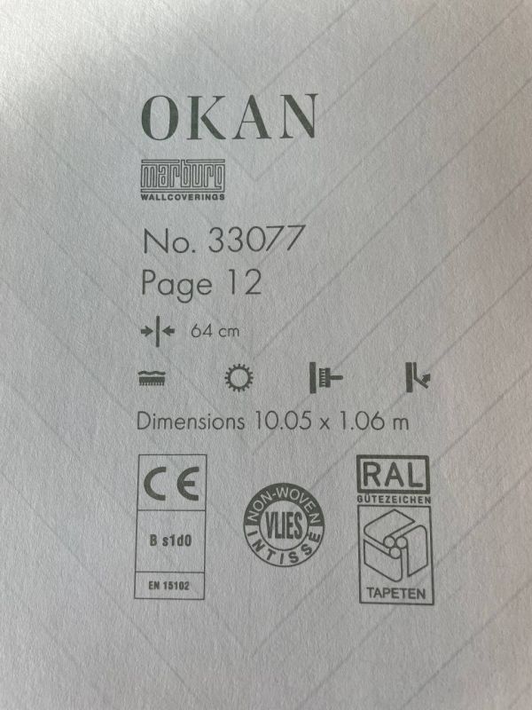 Обои виниловые на флизелиновой основе Marburg Okan 33077