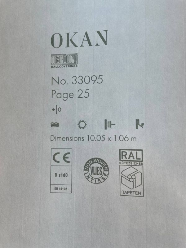 Обои виниловые на флизелиновой основе Marburg Okan 33095