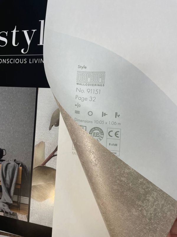 Обои виниловые на флизелиновой основе Marburg Style Conscious Living 91151