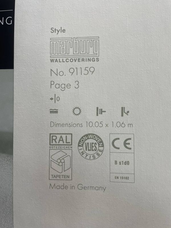 Обои виниловые на флизелиновой основе Marburg Style Conscious Living 91159