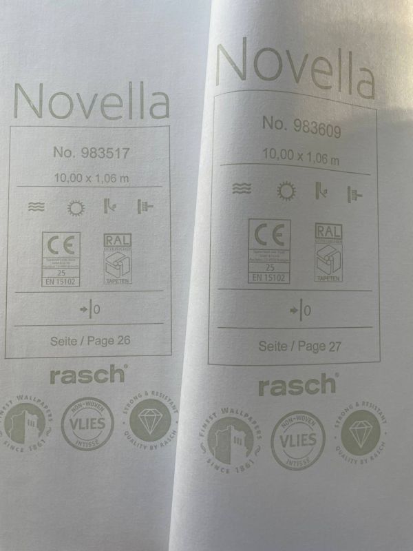 Шпалери вінілові на флізеліновій основі Rasch Novella 983609