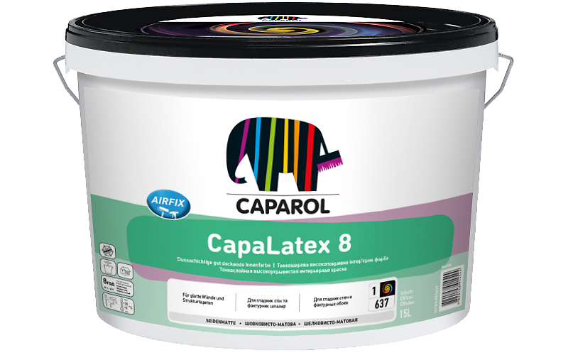 Фарба інтер'єрна латексна ультратонка Caparol CapaLatex 8, шовковисто-матова