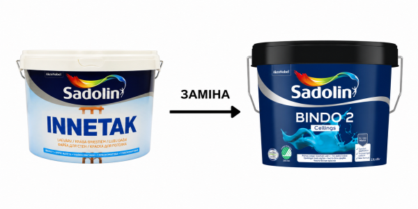 Фарба інтер'єрна Sadolin Innetak для стелі, глибокоматова латексна