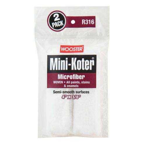 Комплект валиків для фарби або емалі Wooster MICROFIBER MINI-KOTER 4" ворс 3/8"