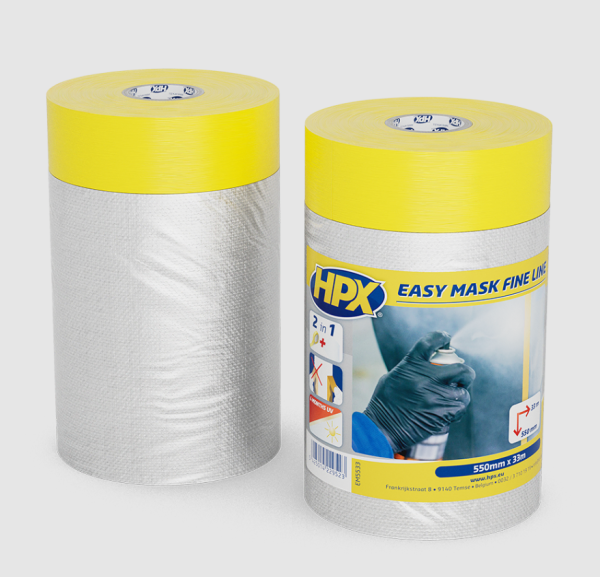 Захисна плівка з малярною стрічкою 4400 HPX Easy Mask FINE LINE