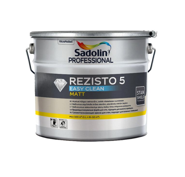Фарба інтер'єрна брудовідштовхувальна Sadolin Professional Rezisto 5 Easy Clean акрилова