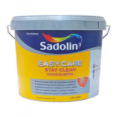 Фарба алкідна на водній основі Sadolin EasyCare Wood&Metal, для дерева та металу напівматова