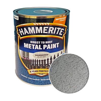 Фарба однокомпонентна антикорозійна по металу та дереву 3в1 Hammerite Metal Paint Hammered, молоткова