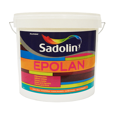Фарба на водній основі для підлоги Sadolin Epolan, напівглянцева