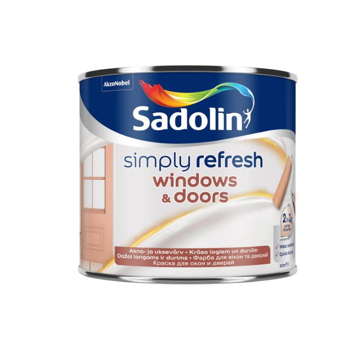 Фарба 2в1 для вікон і дверей Sadolin Simply Refresh Windows & Doors, напівматова