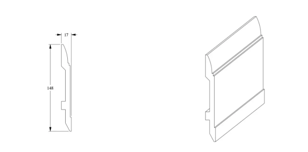 Плінтус Orac SX104 Duropolymer® 2000*13*110 мм