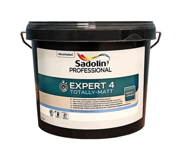 Фарба інтер'єрна акрилова для стін та стелі Sadolin Professional Expert 4, глибокоматова