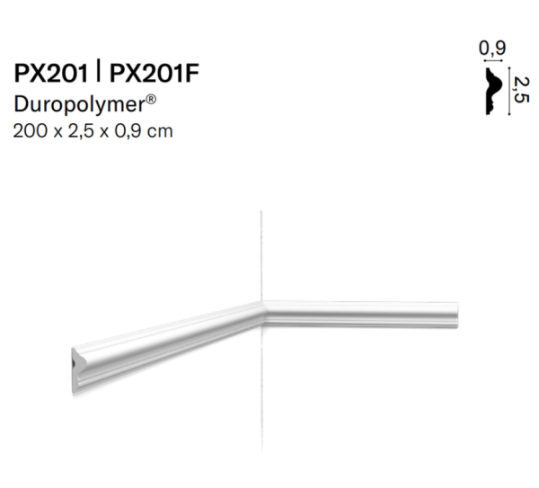 Молдинг Orac PX201 Duropolymer® 2000*25*9 мм
